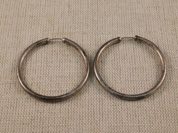 Sterling Silver Hoop Earrings - image 2
