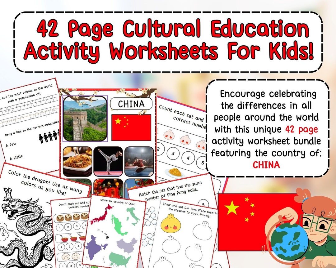 Printable Activity Sheet Cultural Education Preschool Worksheet China ...