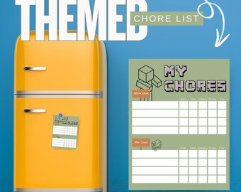 Minecraft Themed Chore Chart