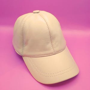 Baseball Cap Genuine Leather  - Adjustable Unisex Hat for Men & Women, Stylish Gift Idea