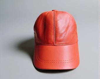 Genuine Leather Hat Adjustable Unisex Leather Cap Sport Hats Gift
