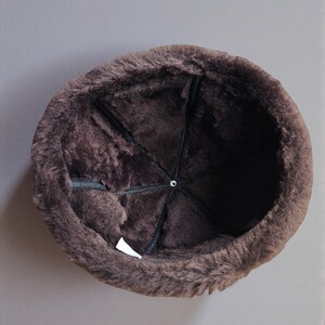 Shearling Hat-Real Fur,Suede Winter Beanie, Unisex image 20