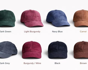 Handmade Genuine Leather Baseball Cap, Adjustable Dad Cap
