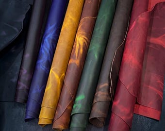 Crazy Horse Leather Sheets, Full Grain Oil Tanned Cowhide, Multiple Colors