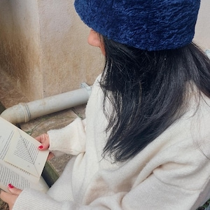 Fur Winter Hat - Warm Shearling Beanie for Women - Cozy Handmade Winter Gift
