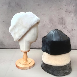 Russian Winter Fur Hat,Shearling Fur Beanie,Ushanka-Lambskin Hat, Winter Accessories for Men and Women