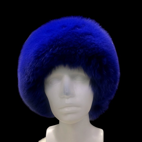 Fox Fur Hat for women Handmade Warm Winter adjustable Accessory Natural Real Fox Fur
