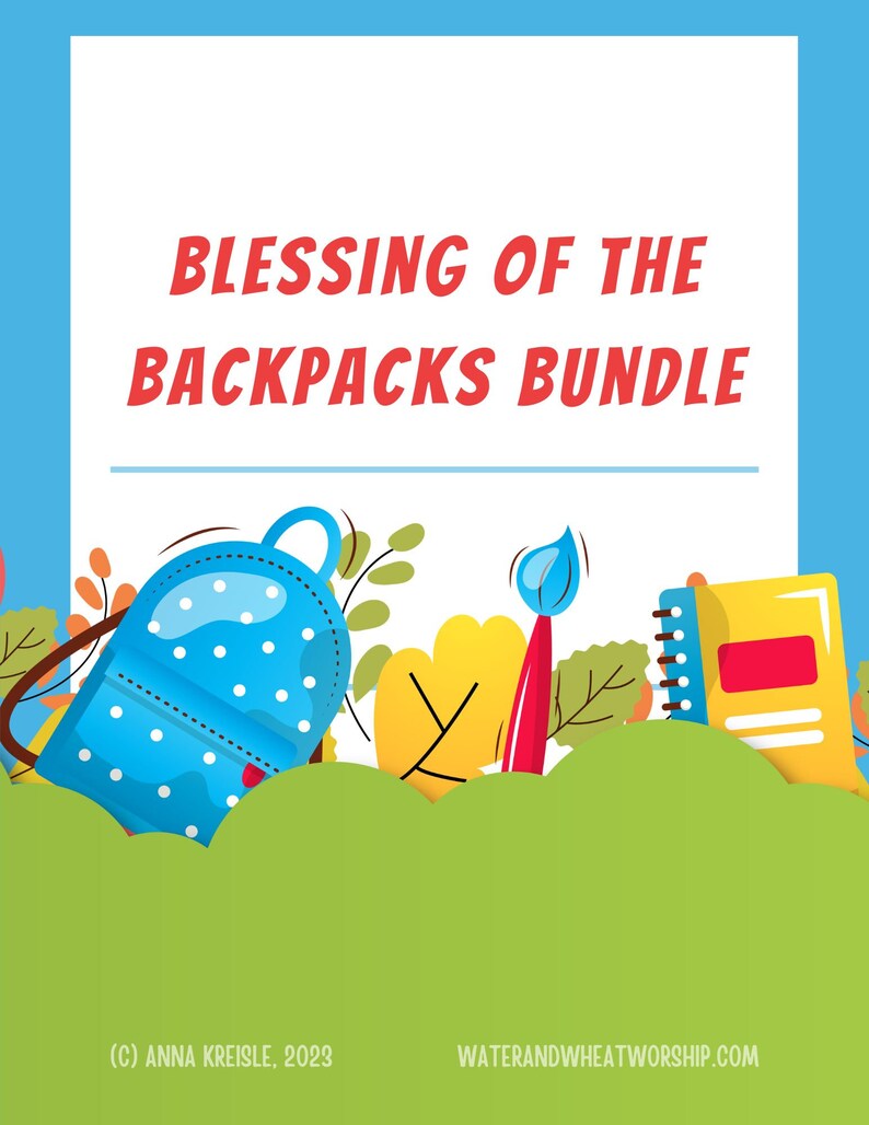 Blessing of the Backpacks Bundle Etsy