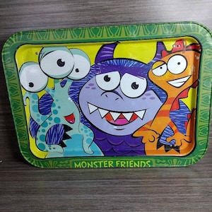 MONSTER Friends Metal Folding Tray RARE Item To Find