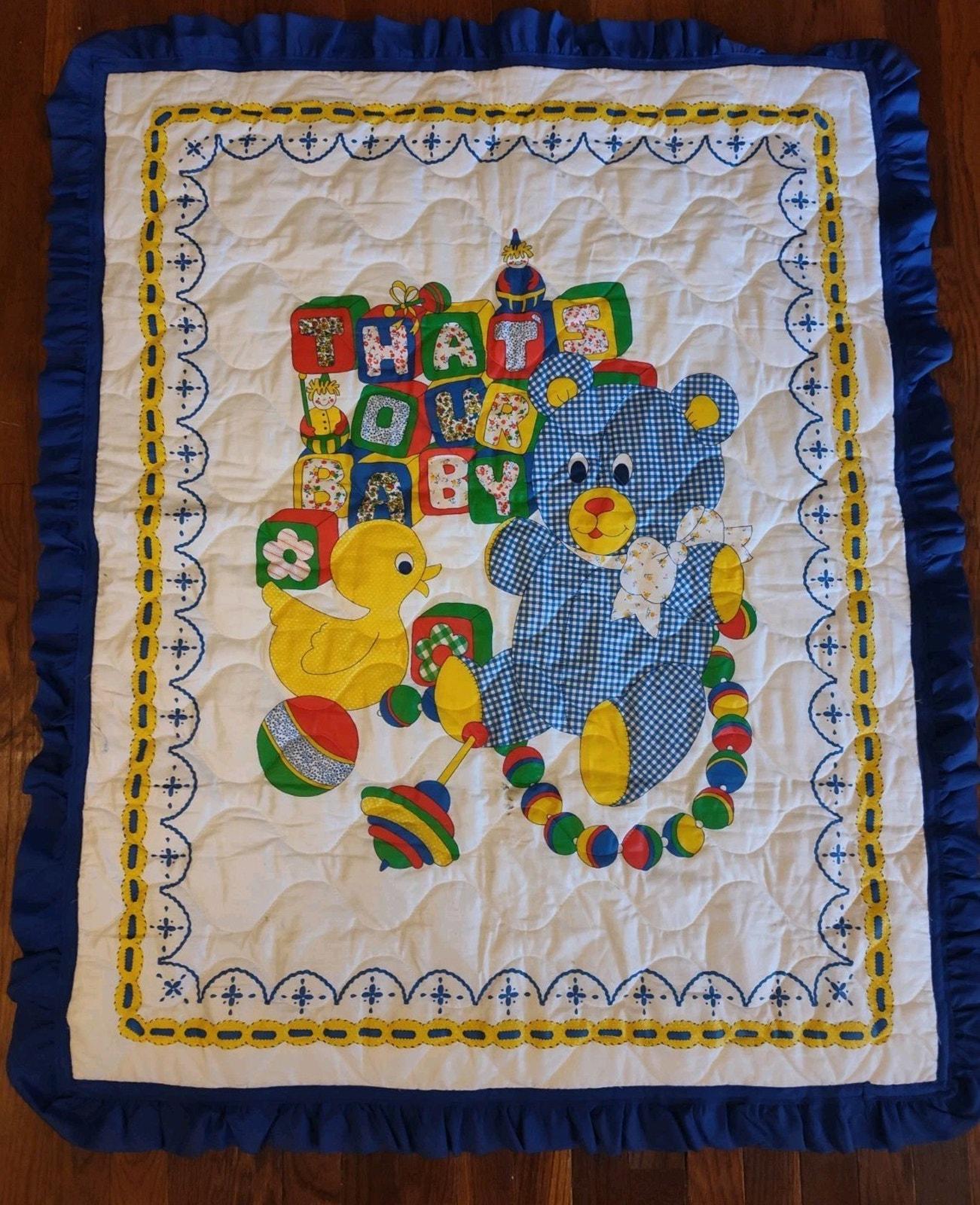 美品✨ ビンテージ Teddy Beddy Bear ベッドカバー キルティング il_fullxfull.6892052096_1adw.jpg