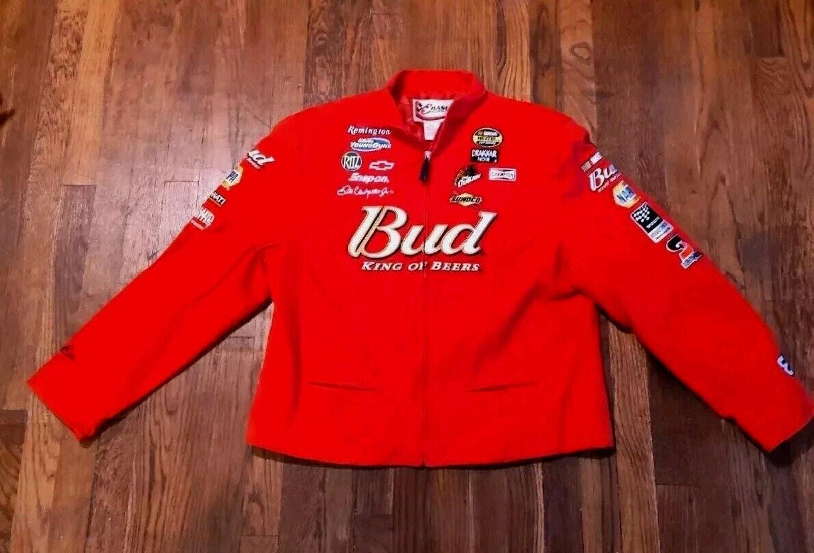 Budweiser Nascar Jacket - Etsy Budweiser Nascar Jacket - Etsy