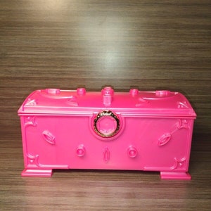 Vintage Treasure Rocks Magic Pink Vanity Jewelry Box Hasbro 1994 box 90s Toys
