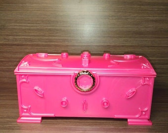 Vintage Treasure Rocks Magic Pink Vanity Jewelry Box Hasbro 1994 box 90s Toys