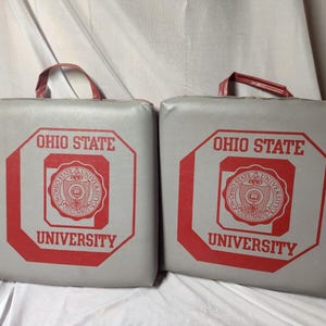 Vintage Zwei Ohio State Universität Buckeyes OSU Stadion Bleacher Kissen Sitz