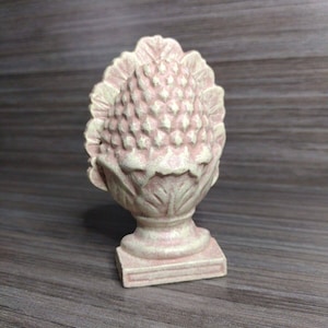 Pineapple Door Knocker Ivory Cast Iron Hospitality Cottage Rustic Shabby Vintage