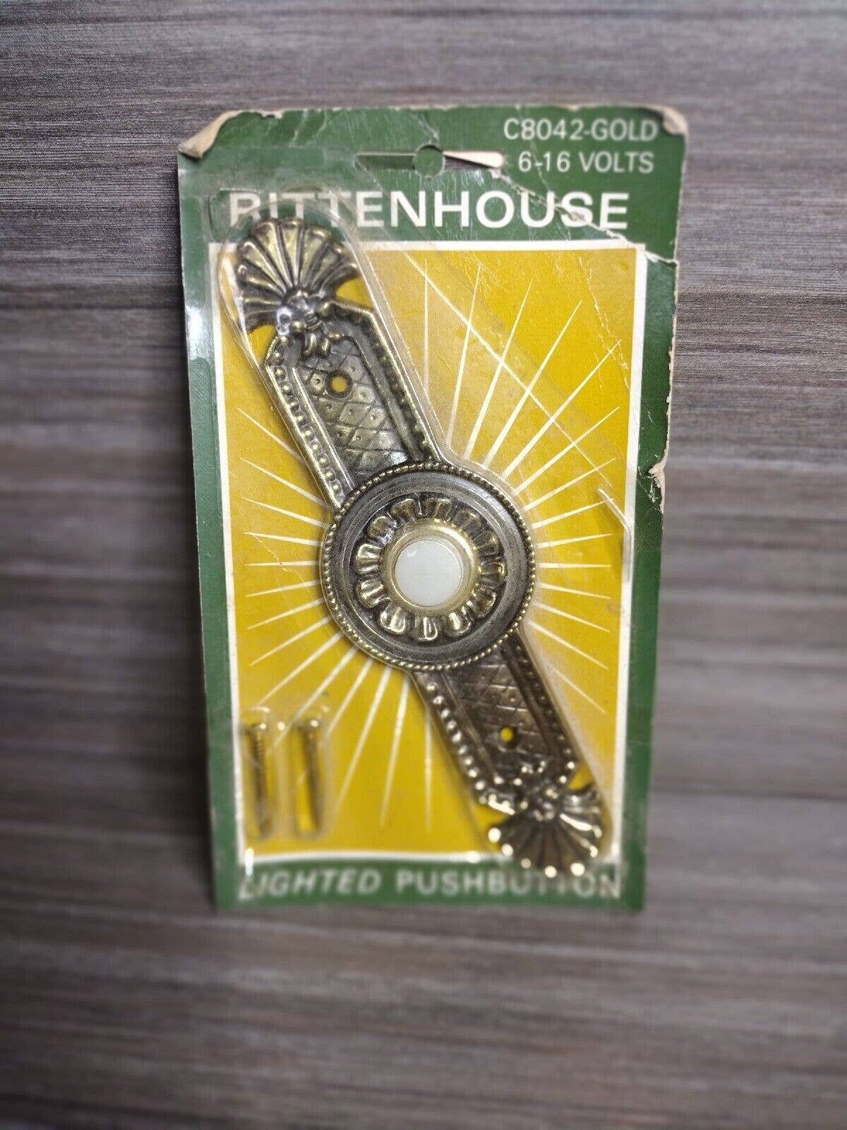 Vintage Rittenhouse Door Bell Push Button Lighted Doorbell NEW OLD