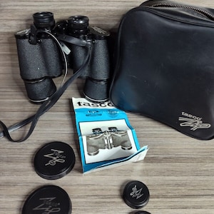 Vintage Tasco Zip 3008 Fully Coated 10x50 Binoculars With Case