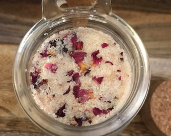 Rose Bath Salts, Bath Salts, All Natural, Organic, In A Jar, Gifts For Her, Gift Idea