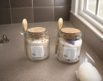 Bath Salts, Spa At Home, Gifts For Her, Gift Ideas, In A Jar, Organic, Gift, Natural Bath Salts