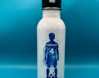 Personalized Football Aluminum Water Bottle - 600ml Reusable Sport Drinkware
