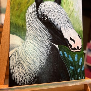 Painting acrylic horse art canvas