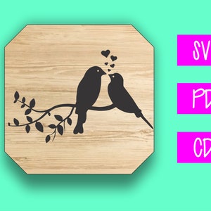 Digital Laser Cut File Set of 4 Bird Coasters - Etsy