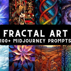 100+ Fractal Art MidJourney Prompts, AI Art, Midjourney Prompts, Midjourney Art, Learn MidJourney Prompts, Digital Art, Generate AI Art