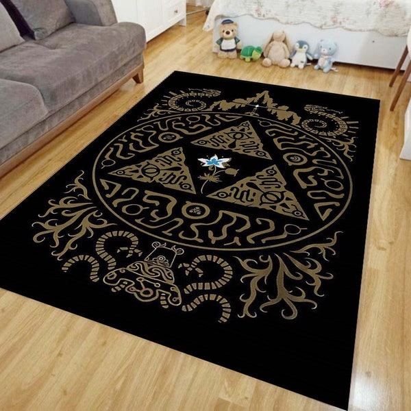 Legend of Zelda Rug • Non-Slip • High Quality Microfiber Polyester Feathers • PersonalizedRug • Living Room Rug • All Size and Shapes