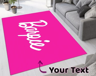 Dolly Font Rug • Non-Slip • Colorful Rug • Modern Rug • Aesthetic Room Decor • Gift For Her • Personalized Gift • All Sizes and Shapes