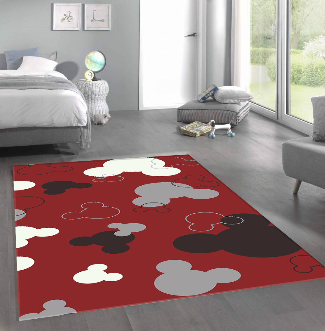 Discover Mickey Pattern Rug  Non-Slip  Colorful Rug  Modern Rug  Aesthetic Room Decor  Gift For Her  Personalized Gift  All Sizes and Shapes
