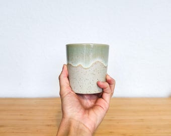 Handmade Ceramic Cappuccino Cup – Mint Green