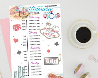 Las Vegas Bachelorette Itinerary - Template Download (.psd, .png) - Las Vegas, NV