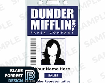 CUSTOM The Office Badge TV Show Costume Cosplay Employee ID (Canva Link)