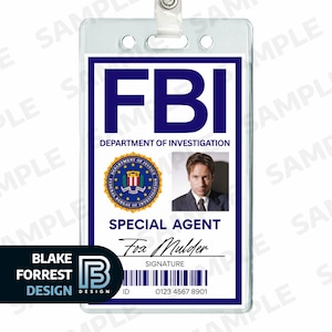 X Files Fbi Badges - Etsy