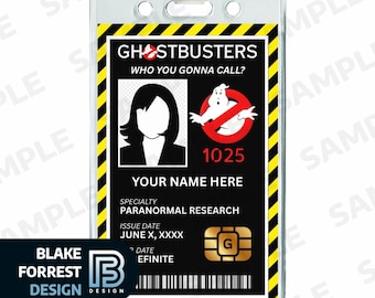 CUSTOM Ghostbusters Badge Movie Costume MIB Cosplay Employee ID (Canva Link)