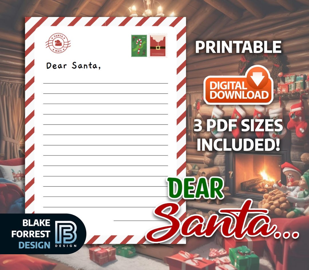 Dear Santa Format Letter to Santa Template Printable Dear Santa Christmas Tradition Kid ...