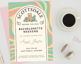 Scottsdale Bachelorette Itinerary Template (PSD, PNG)