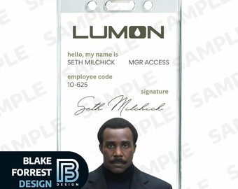 Seth Milchick Badge Severance TV Show Costume Cosplay Employee ID (PDF, png)