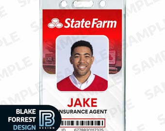 Jake From State Farm Badge Halloween Costume Cosplay Employee ID (PDF, png)