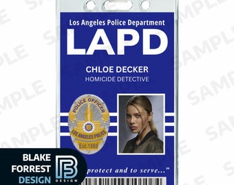 Chloe Decker Badge Lucifer TV Show Costume Cosplay LAPD Employee iD (PDF, png)