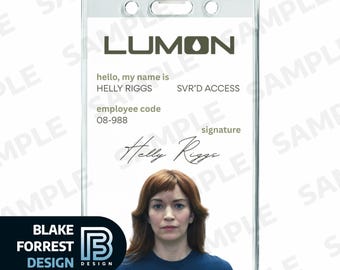 Helly Riggs Badge Severance TV Show Costume Cosplay Employee ID (PDF, png)