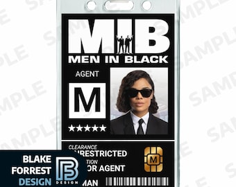 Agent M Badge Men In Black International Costume Cosplay Employee ID (PDF, png)