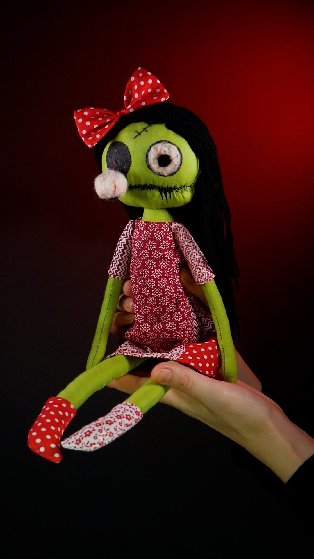 Horror Gothic Creepy Cute Art Unique Ooak Rag Zombie Doll - Etsy