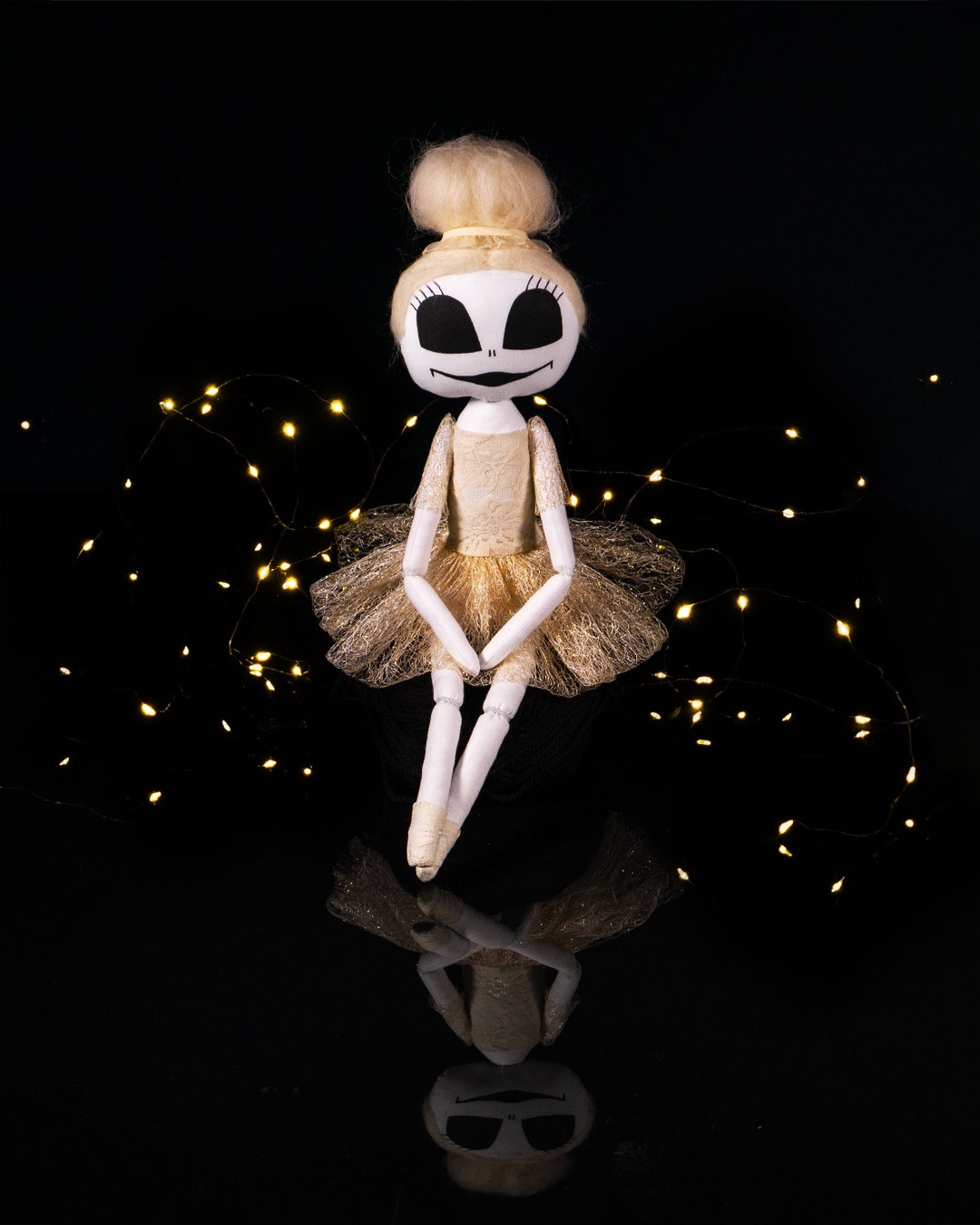OOAK Gothic Ballerina Rag Doll • 18″ Creepy-cute Pastel Goth Interior ...