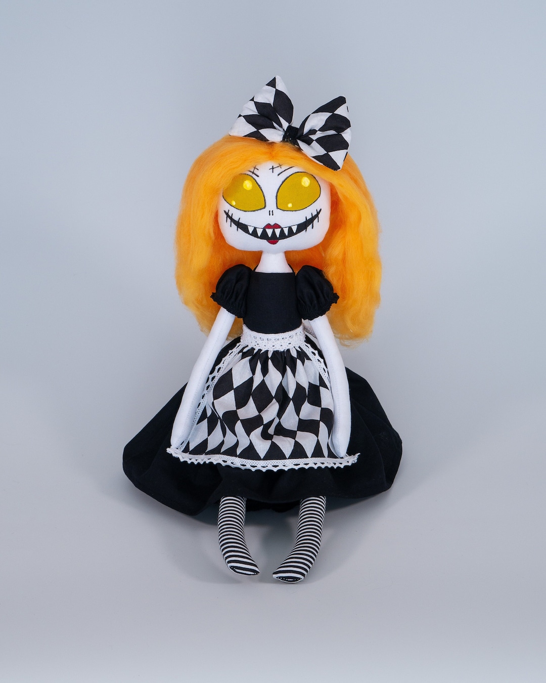 Horror Fantasy Creepy Cute OOAK Rag Art Handmade Gothic Doll - Etsy