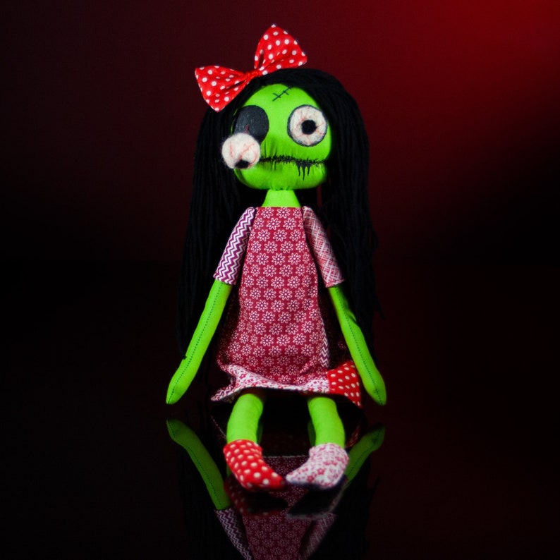 Horror Gothic Creepy Cute Art Unique Ooak Rag Zombie Doll - Etsy