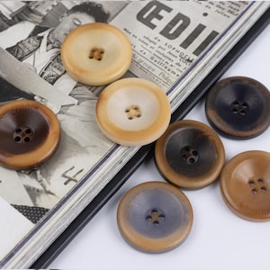 100 Pcs 15/18/20/23/25mm Corozo Buttons for Shirt Skirt Suit Coat Suit Dress Sweater Uniform Vest Buttons