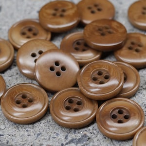 1000 Pcs 18mm Brown Corozo Buttons for Shirt Skirt Suit Coat Suit Dress Sweater Uniform Vest Buttons,4 Hole Flat Buttons