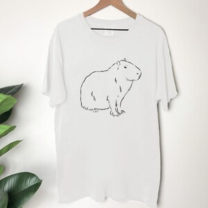 Capybara Shirt Capybara Outline Shirt Capybara Tee Capybara Sweatshirt Rodent Shirt Funny Shirt Meme Shirt Retro Vintage Shirt