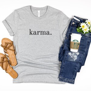 Karma Shirt Karma Is My Boyfriend Karma Tshirt Good Karma Positive Vibes Shirt Meet Me At Midnight Karma Is A Cat